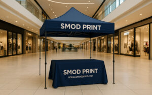 A gazebo tent canopy inside a mall